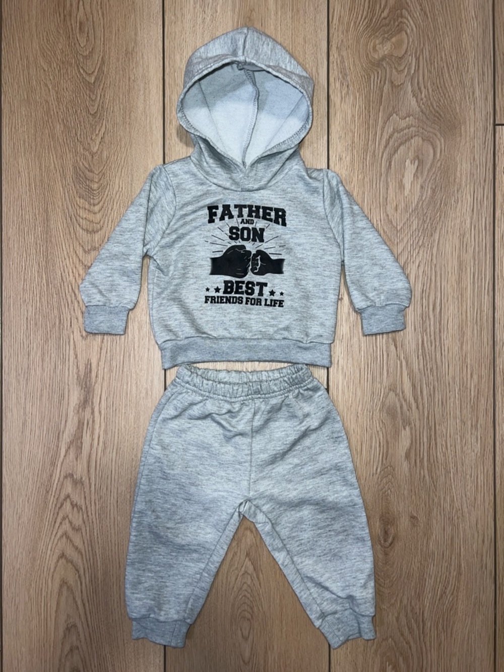 🛍️ 4 for $20 🛍️ - Father and Son Graphic Sweatshirt - Grey with Black Print